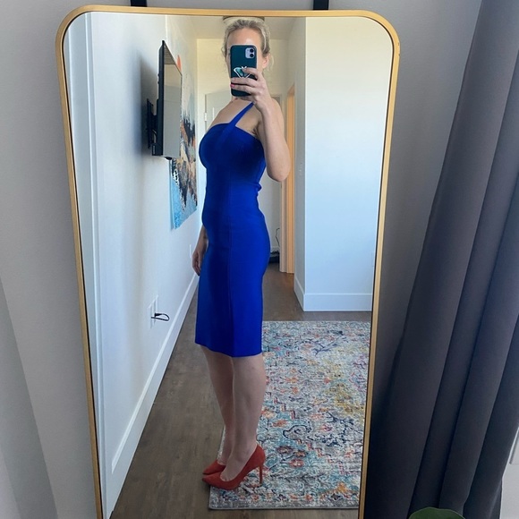 Heidi Bandage Mini Dress - Royal Blue SZ Large - Picture 10 of 11